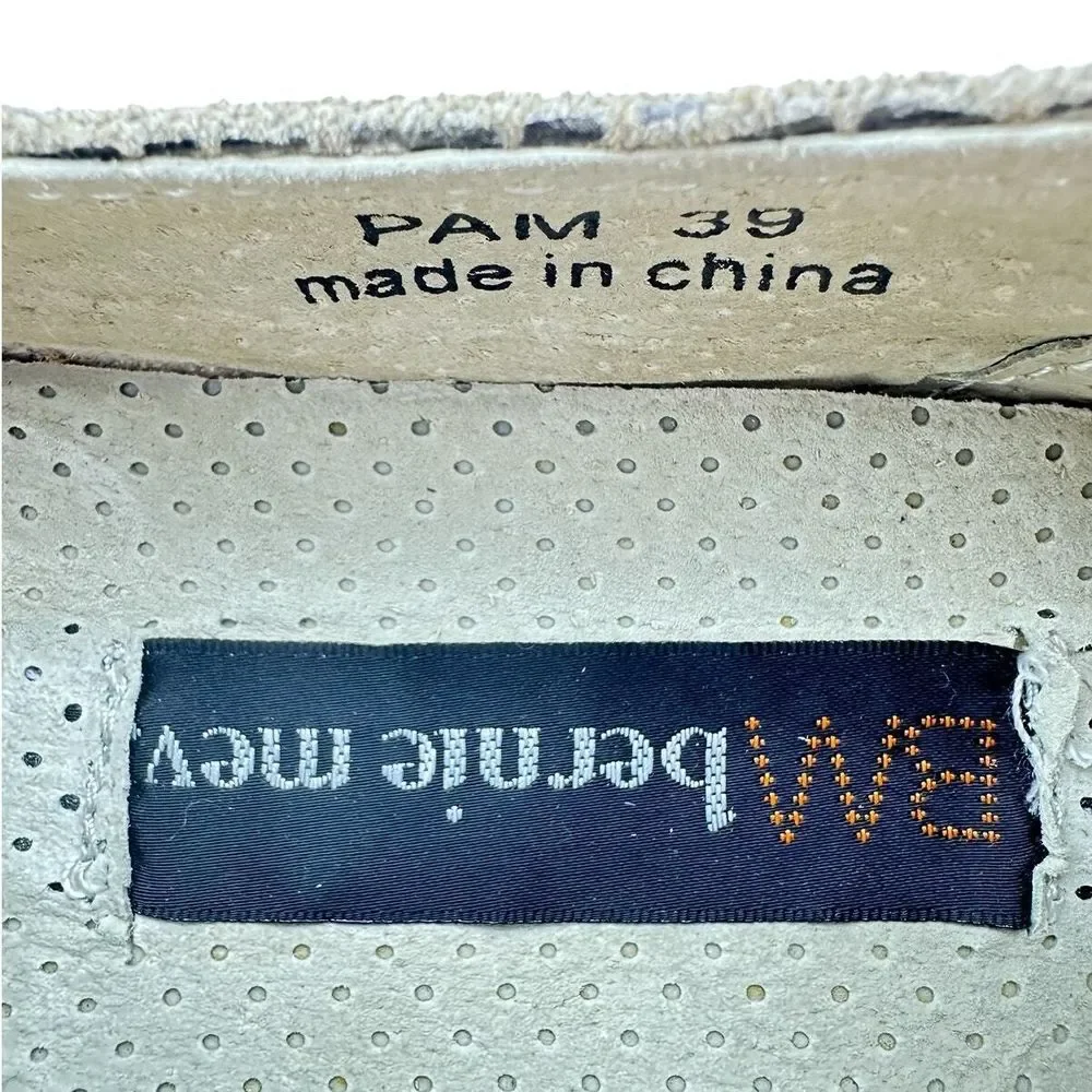 Bernie Mev Pam Women's‎ 8/39 Beige Print Driving Loafers Cushioned NWT $60 MSRP